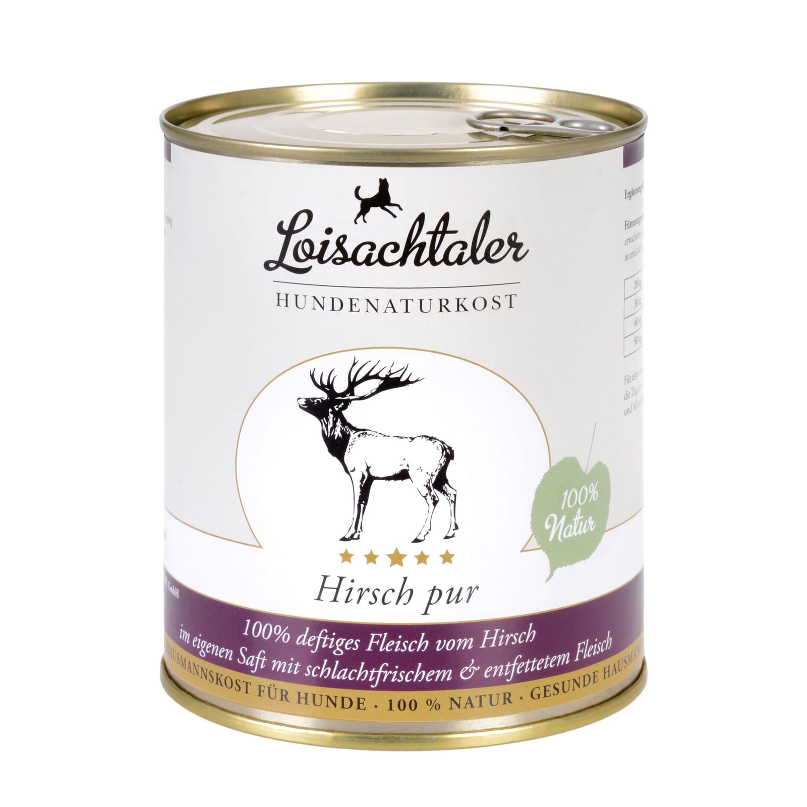 Dose Hirsch pur von Loisachtaler Hundenaturkost