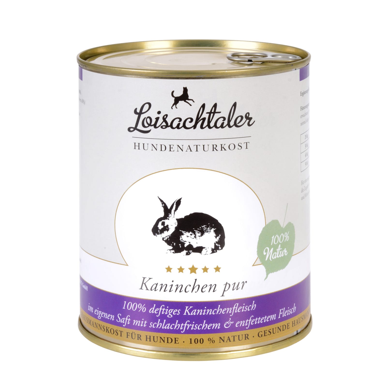 Dose Kaninchen pur von Loisachtaler Hundenaturkost